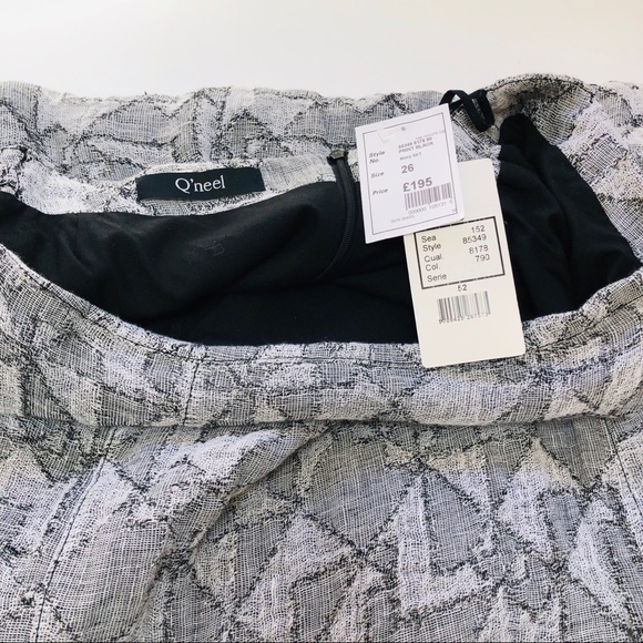 NWT O’Neilly Woven Patterned Linen Blend Skirt - Picture 3 of 8